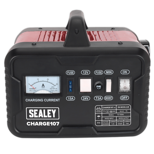 Sealey CHARGE107 │ 12/24V Battery Charger 11A 230V