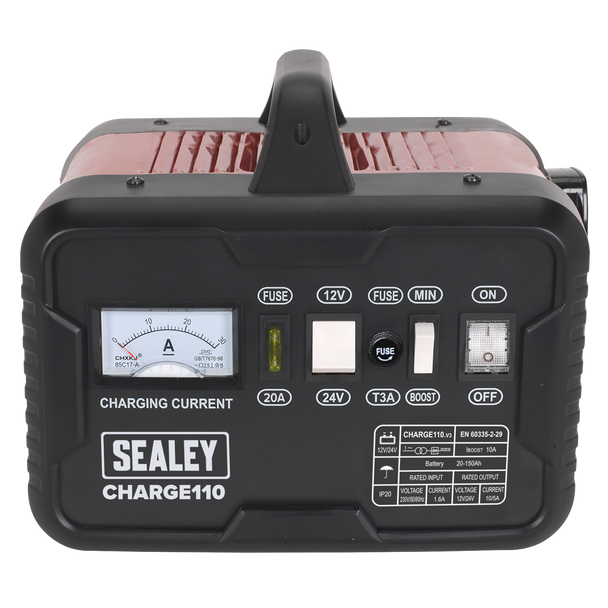 Sealey CHARGE110 │ 12/24V Battery Charger 14A 230V