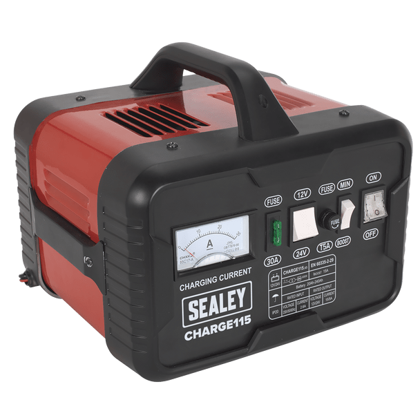 Sealey CHARGE115 │ 12/24V Battery Charger 19A 230V