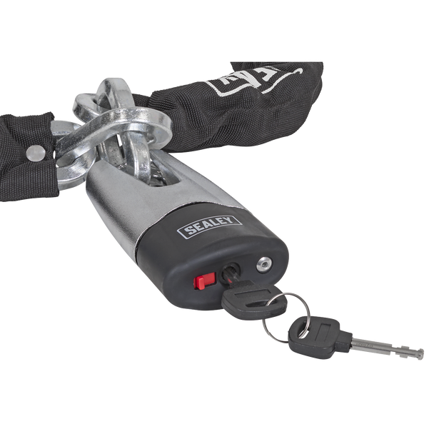 Sealey CLA109DL │ Motorcycle Chain & Disc Lock 10.5 x 10.5 x 1500mm 4* ART Approved