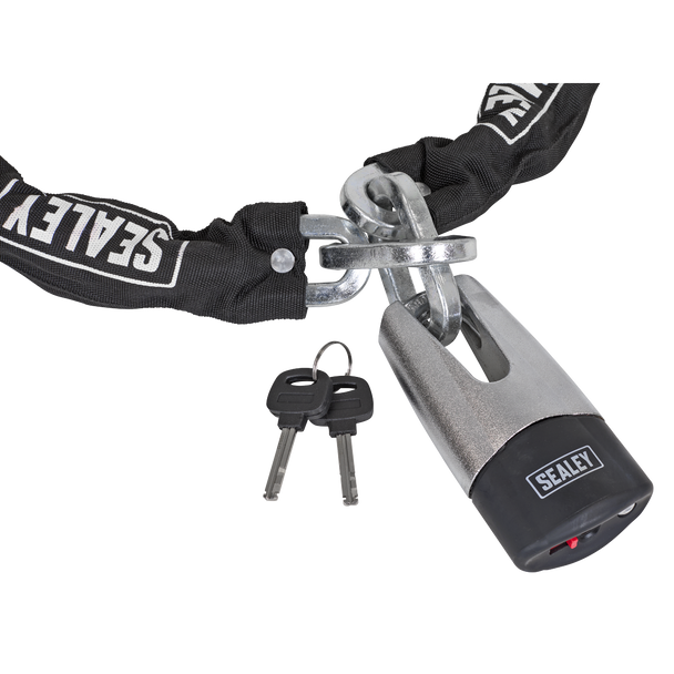 Sealey CLA109DL │ Motorcycle Chain & Disc Lock 10.5 x 10.5 x 1500mm 4* ART Approved