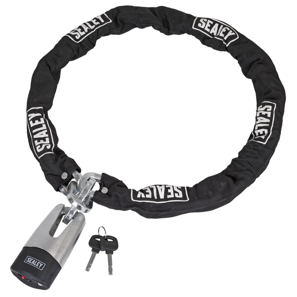 Sealey CLA109DL │ Motorcycle Chain & Disc Lock 10.5 x 10.5 x 1500mm 4* ART Approved