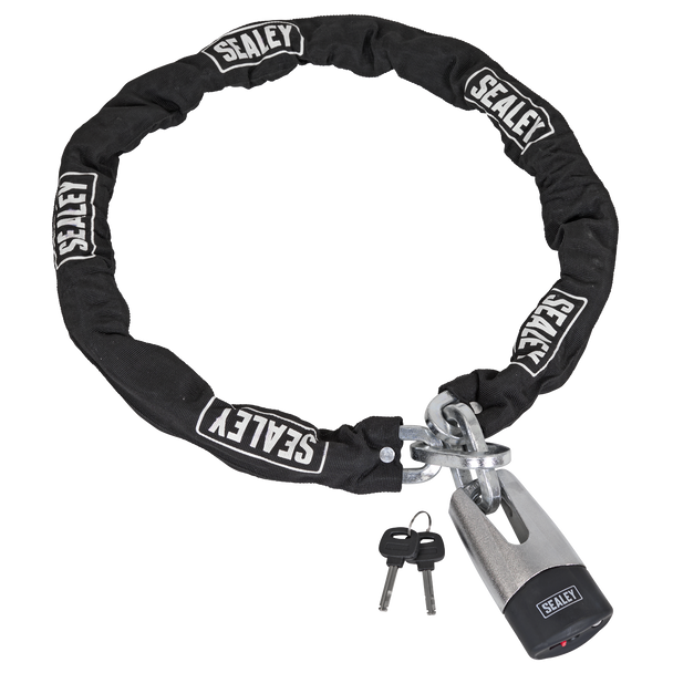 Sealey CLA109DL │ Motorcycle Chain & Disc Lock 10.5 x 10.5 x 1500mm 4* ART Approved