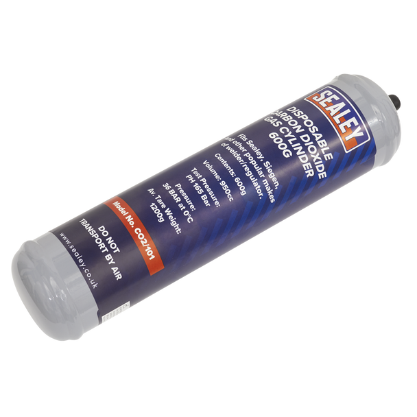 Sealey CO2/101 │ Disposable Carbon Dioxide Gas Cylinder 600g