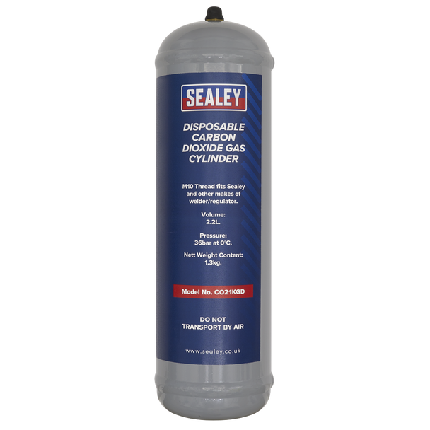 Sealey CO21KGD4 │ Disposable Carbon Dioxide Gas Cylinder 1.3kg - Pack of 4
