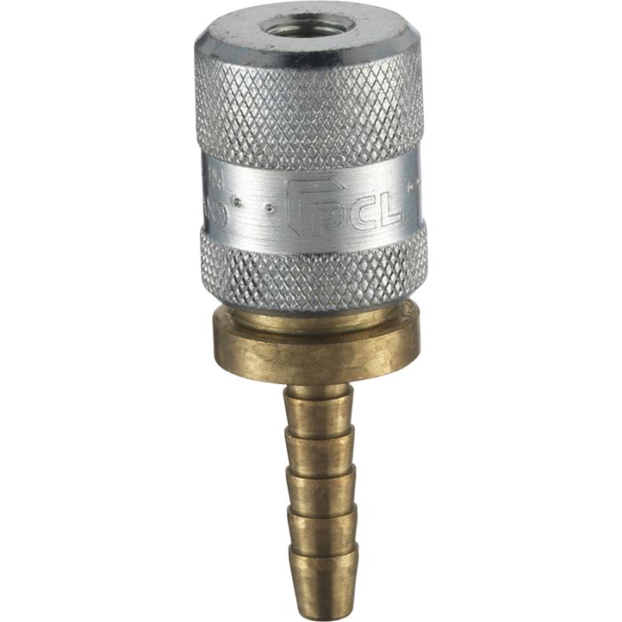 PCL CO9H03 | 8V1 Screw-On Tyre Valve Connector, 6.35mm (1/4) i/d Hose Tailpiece, Open End (Carton)