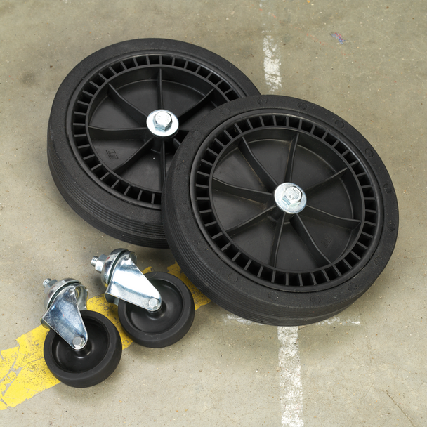 Sealey COMPKIT5 │ Wheel Kit for Fixed Compressors - 2 Castors & 2 Fixed