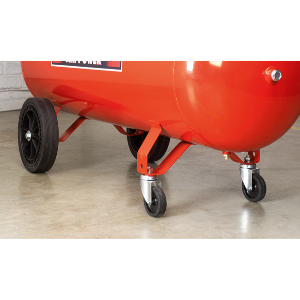 Sealey COMPKIT5 │ Wheel Kit for Fixed Compressors - 2 Castors & 2 Fixed