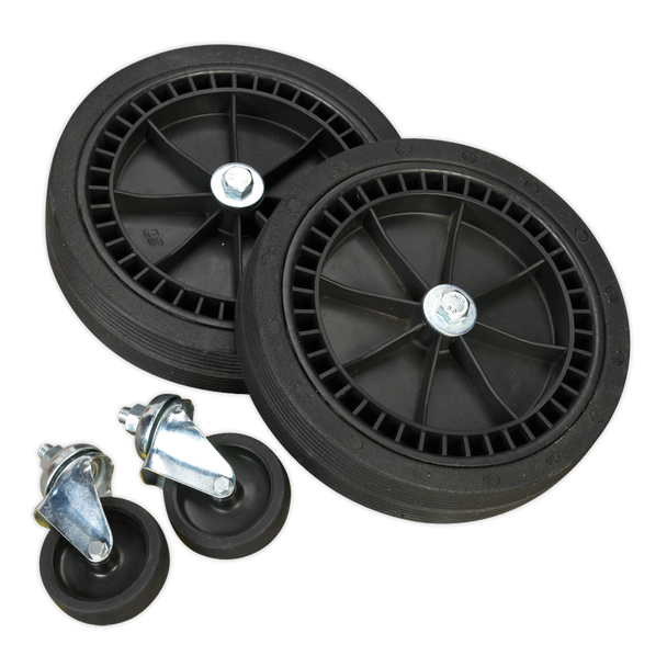 Sealey COMPKIT5 │ Wheel Kit for Fixed Compressors - 2 Castors & 2 Fixed