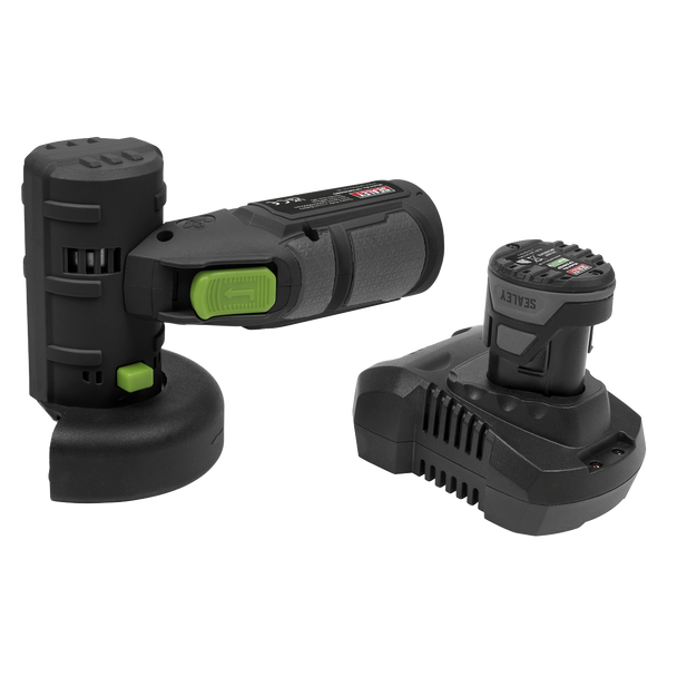 Sealey CP108VAG │ SV10.8 Series 75mm Cordless Angle Grinder Kit 10.8V 2Ah