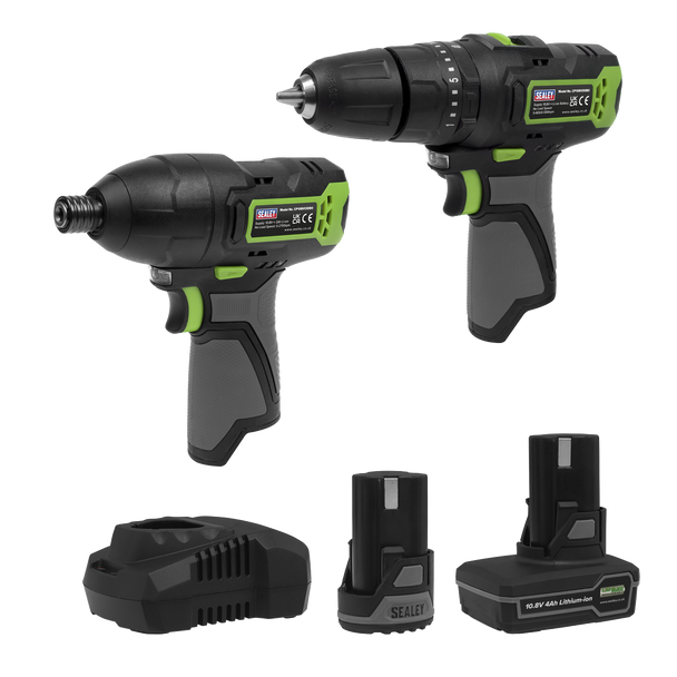Sealey CP108VCOMBO3 │ 2 x SV10.8 Series Cordless Power Tool Kit 10.8V - 2 Batteries