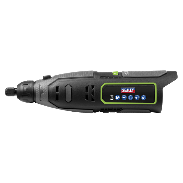 Sealey CP108VMGBO │ SV10.8 Series Cordless Multipurpose Mini Grinder & 50pc Accessory Kit 10.8V - Body Only