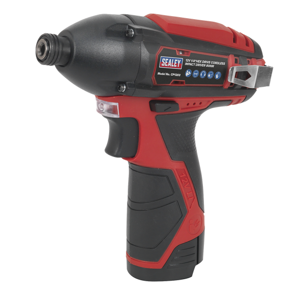 Sealey CP1203 │ SV12 Series 1/4"Hex Drive Cordless Impact Driver 12V - Body Only