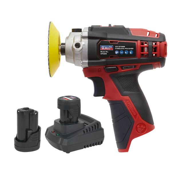 Sealey CP1205KIT │ SV12 Series 71mm Cordless Polisher Kit 12V 2Ah - 2 Batteries