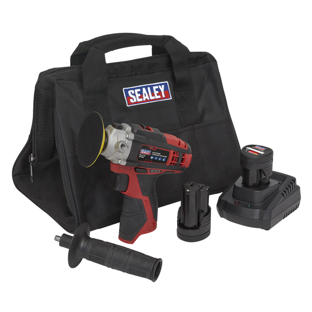 Sealey CP1205KIT │ SV12 Series 71mm Cordless Polisher Kit 12V 2Ah - 2 Batteries