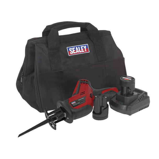 Sealey CP1208KIT │ SV12 Series Cordless Reciprocating Saw Kit 12V 2Ah - 2 Batteries