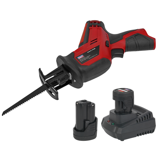 Sealey CP1208KIT │ SV12 Series Cordless Reciprocating Saw Kit 12V 2Ah - 2 Batteries