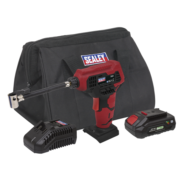 Sealey CP20VAPKIT1 │ SV20 Series Cordless Tyre Inflator Kit 20V 2Ah