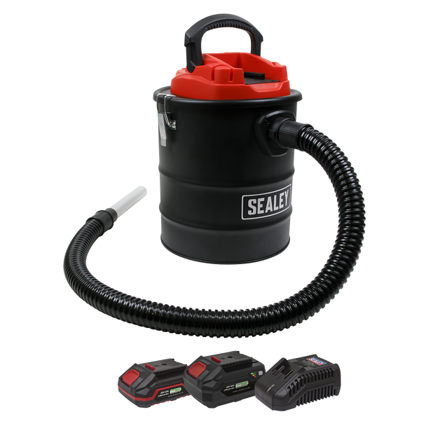 Sealey CP20VAVKIT │ SV20 Series 15L Cordless Handheld Ash Vacuum Cleaner Kit 20V Kit - 2 Batteries