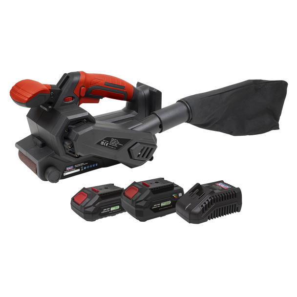 Sealey CP20VBSKIT │ SV20 Series 76mm Cordless Belt Sander Kit 20V - 2 Batteries