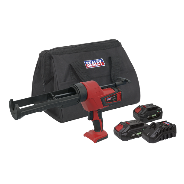 Sealey CP20VCGKIT │ SV20 Series 310ml Cordless Caulking Gun Kit 20V - 2 Batteries
