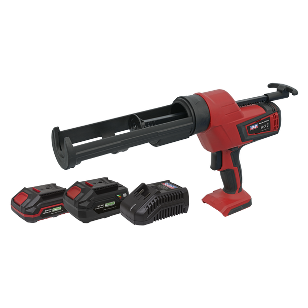 Sealey CP20VCGKIT │ SV20 Series 310ml Cordless Caulking Gun Kit 20V - 2 Batteries