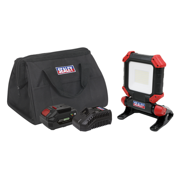 Sealey CP20VCLKIT1 │ SV20 Series 15W Cordless SMD LED Worklight Kit 20V 4Ah