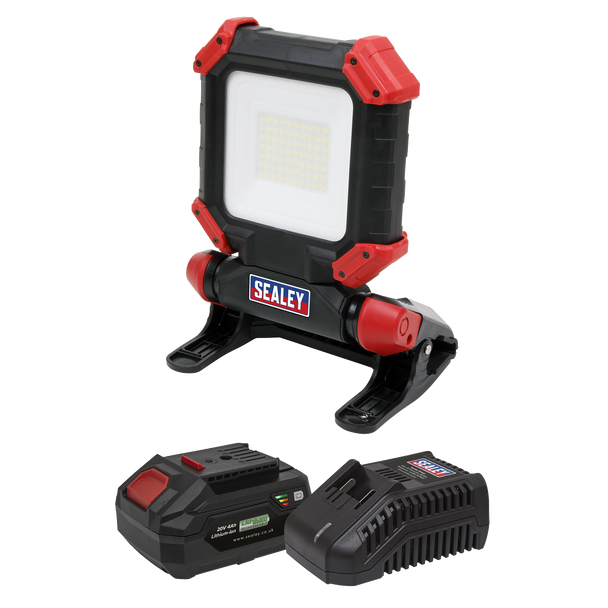 Sealey CP20VCLKIT1 │ SV20 Series 15W Cordless SMD LED Worklight Kit 20V 4Ah
