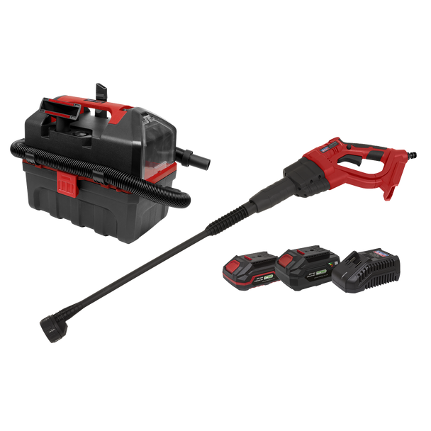 Sealey CP20VCOMBO11 │ 2 x SV20 Series Cordless Power Tool Car Cleaning Kit 20V - 2 Batteries