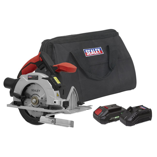 Sealey CP20VCSKIT1 │ SV20 Series 150mm Cordless Circular Saw Kit 20V 2Ah