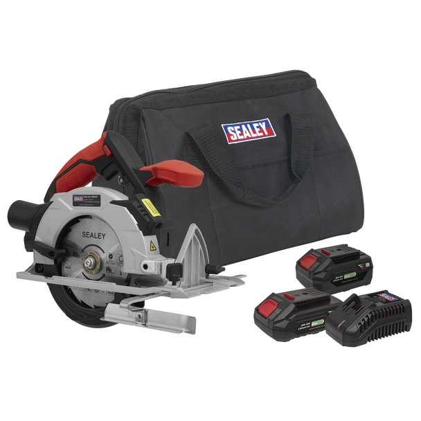 Sealey CP20VCSKIT │ SV20 Series 150mm Cordless Circular Saw Kit 20V - 2 Batteries