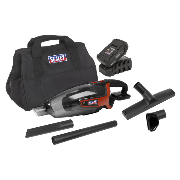 Sealey CP20VCVKIT1 │ SV20 Series 650ml Cordless Handheld Vacuum Cleaner Kit 20V 2Ah
