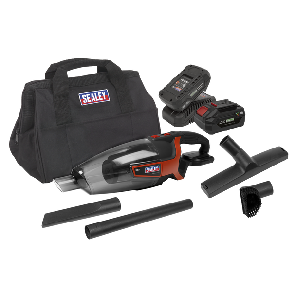 Sealey CP20VCVKIT │ SV20 Series 650ml Cordless Handheld Vacuum Cleaner Kit 20V - 2 Batteries