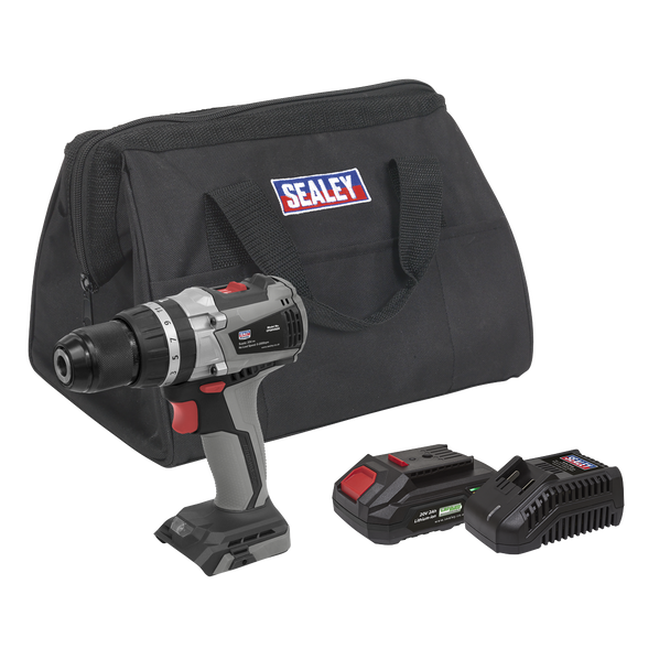 Sealey CP20VDDXKIT1 │ Premier SV20 Series 13mm Brushless Cordless Combi Drill Kit 20V 2Ah