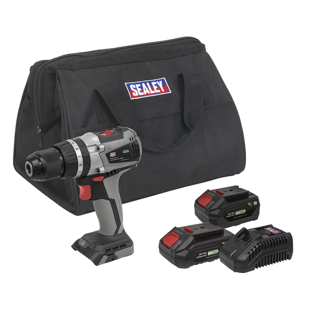 Sealey CP20VDDXKIT │ Premier SV20 Series 13mm Brushless Cordless Combi Drill Kit 20V - 2 Batteries
