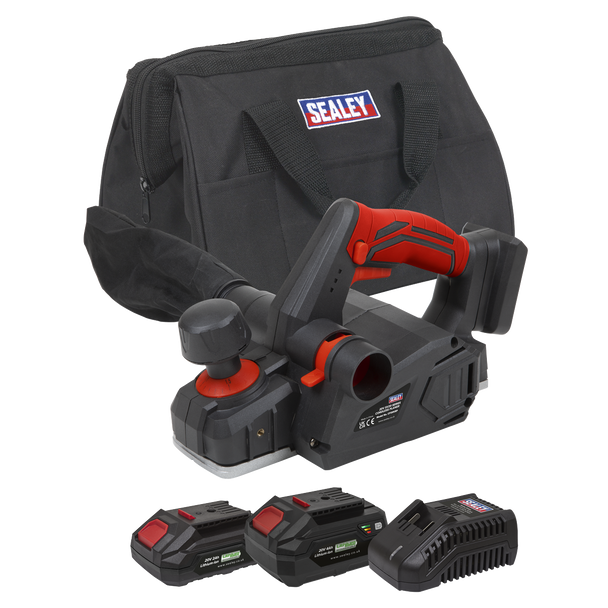 Sealey CP20VEPKIT │ SV20 Series Cordless Planer Kit 20V - 2 Batteries