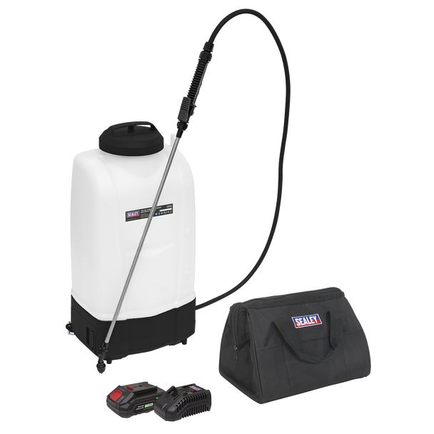 Sealey CP20VGBSKIT1 │ SV20 Series 15L Cordless Garden Backpack Sprayer 20V 2Ah