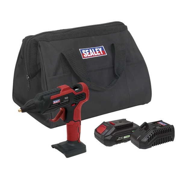 Sealey CP20VGGKIT1 │ SV20 Series Cordless Glue Gun Kit 20V 2Ah