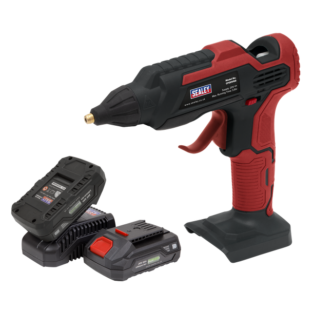 Sealey CP20VGGKIT │ SV20 Series Cordless Glue Gun Kit 20V 2Ah - 2 Batteries