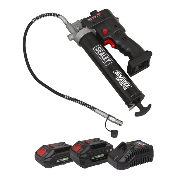 Sealey CP20VGRGKIT │ SV20 Series Cordless Grease Gun 20V - 2 Batteries
