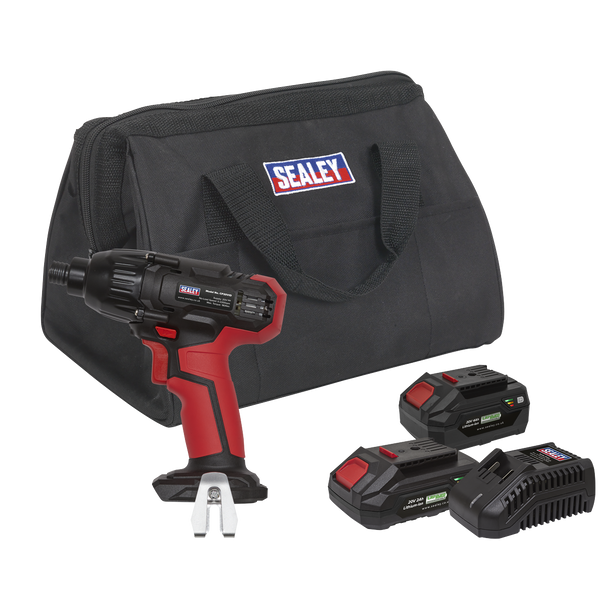 Sealey CP20VIDKIT │ SV20 Series 1/4"Hex Drive Cordless Impact Driver 20V - 2 Batteries