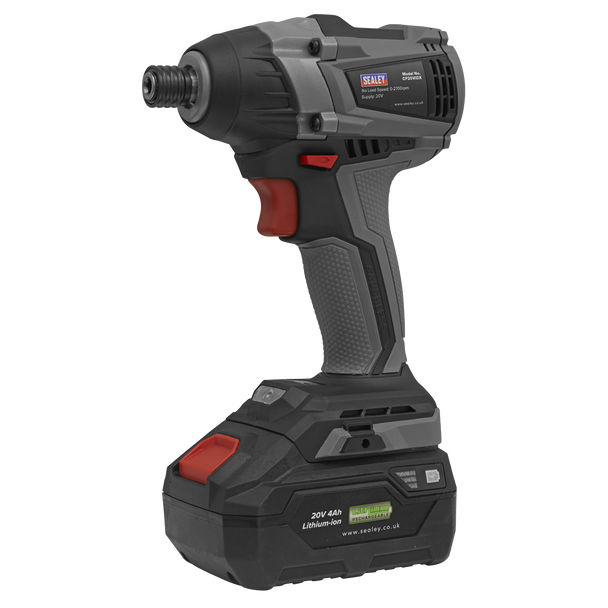 Sealey CP20VIDX │ Premier SV20 Series 1/4"Hex Brushless Cordless Impact Driver 20V - Body Only