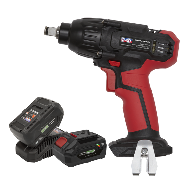 Sealey CP20VIWKIT │ SV20 Series 1/2"Sq Drive Impact Wrench Kit 20V 4Ah - 2 Batteries