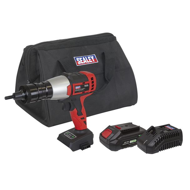 Sealey CP20VNRKIT1 │ SV20 Series Brushless Cordless Nut Riveter 20V 2Ah