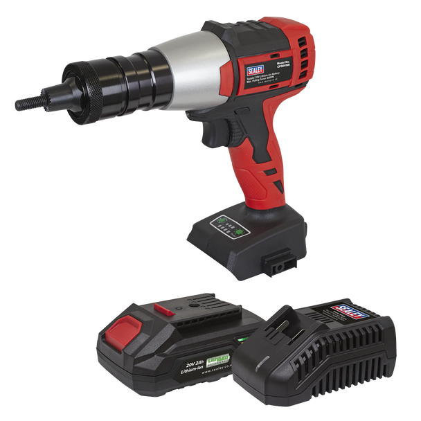Sealey CP20VNRKIT1 │ SV20 Series Brushless Cordless Nut Riveter 20V 2Ah