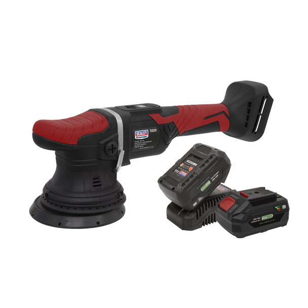 Sealey CP20VOPKIT2 │ Premier SV20 Series 125mm Cordless Orbital Polisher Kit 20V 4Ah - 2 Batteries