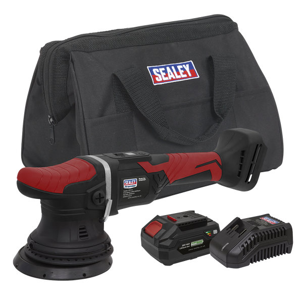 Sealey CP20VOPKIT │ Premier SV20 Series 125mm Cordless Orbital Polisher Kit 20V 4Ah