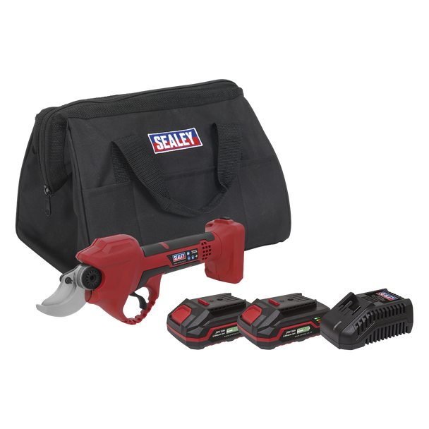 Sealey CP20VPSKIT │ SV20 Series Brushless Cordless Pruning Shears Kit 20V 2Ah - 2 Batteries