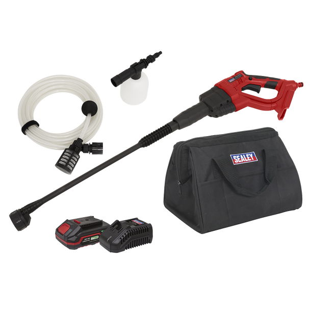 Sealey CP20VPWKIT1 │ SV20 Series 22Bar Cordless Pressure Washer Kit 20V 2Ah