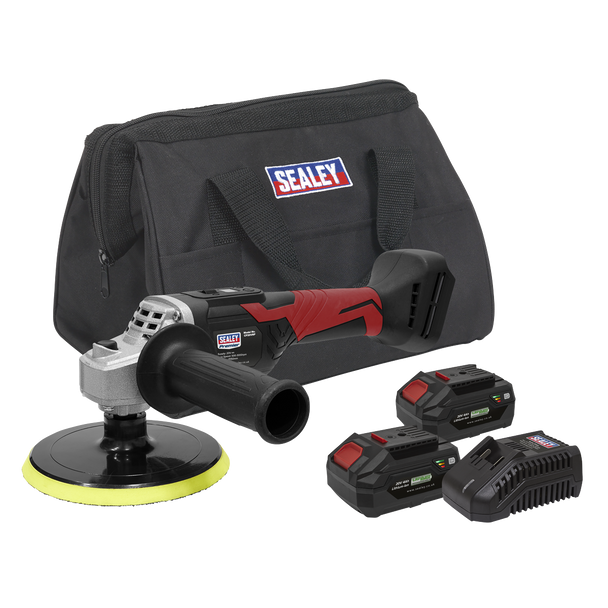 Sealey CP20VRPKIT2 │ Premier SV20 Series 150mm Cordless Rotary Polisher 20V 4Ah - 2 Batteries